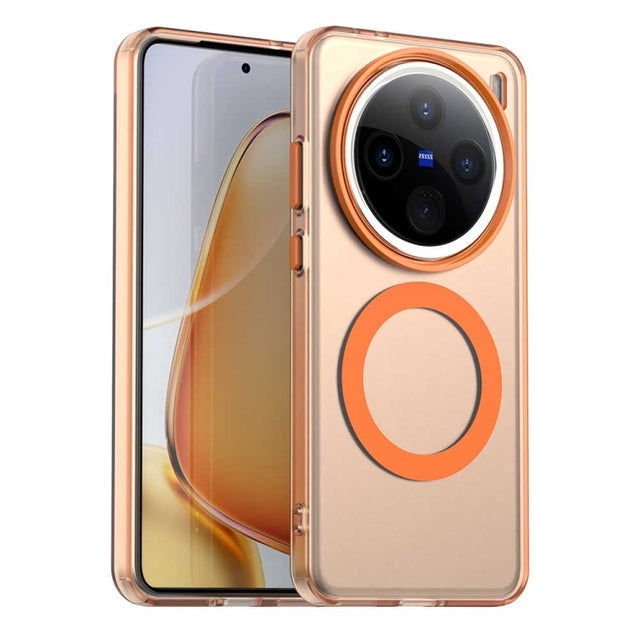 For vivo X200 Pro mini Candy Magsafe PC Hybrid TPU Phone Case(Orange)