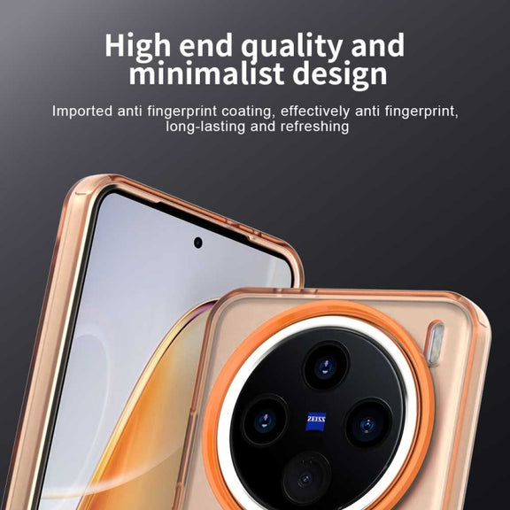 For vivo X200 Pro mini Candy Magsafe PC Hybrid TPU Phone Case(Orange)
