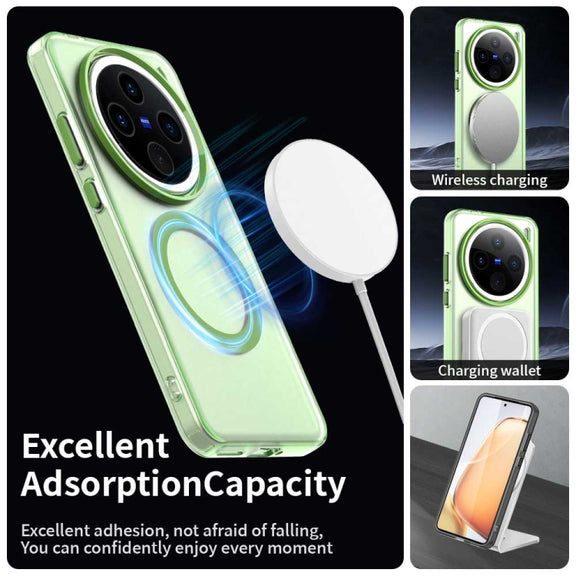 For vivo X200 Pro mini Candy Magsafe PC Hybrid TPU Phone Case(Green)