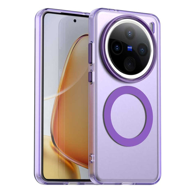 For vivo X200 Pro mini Candy Magsafe PC Hybrid TPU Phone Case(Purple)