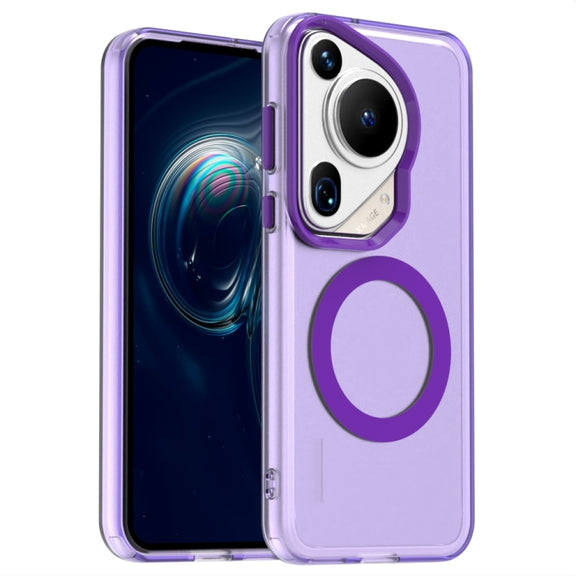 For Huawei Pura 70 Ultra Candy Magsafe PC Hybrid TPU Phone Case(Purple)