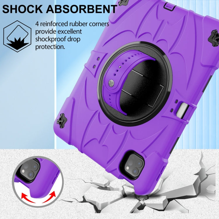 For iPad Pro 11 2022 / Air 10.9 2022 Bat Hand Grip Turntable Stand Tablet Case(Purple Black) - free shipping - PMC Jewellery - Order now!