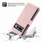 For Google Pixel 7 Pro POLA Love Multi-Card Slots Zipper Wallet Leather Phone Case(Pink)