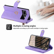 For Google Pixel 7 Pro POLA Love Multi-Card Slots Zipper Wallet Leather Phone Case(Purple)