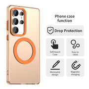 For Samsung Galaxy S25 Ultra 5G Candy Magsafe PC Hybrid TPU Phone Case(Orange)