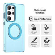 For Samsung Galaxy S25 Ultra 5G Candy Magsafe PC Hybrid TPU Phone Case(Blue)