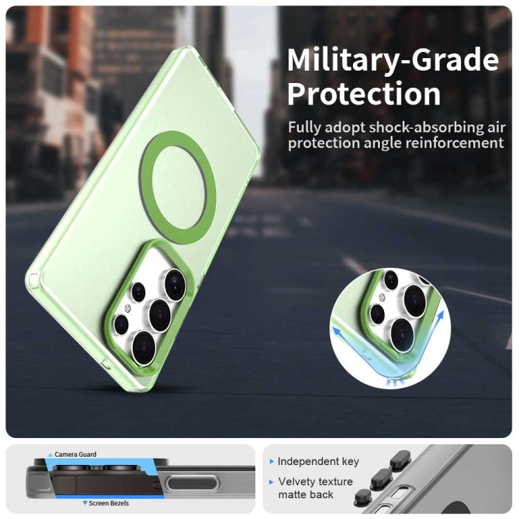 For Samsung Galaxy S25 Ultra 5G Candy Magsafe PC Hybrid TPU Phone Case(Green)
