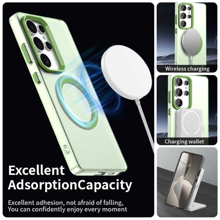For Samsung Galaxy S25 Ultra 5G Candy Magsafe PC Hybrid TPU Phone Case(Green)
