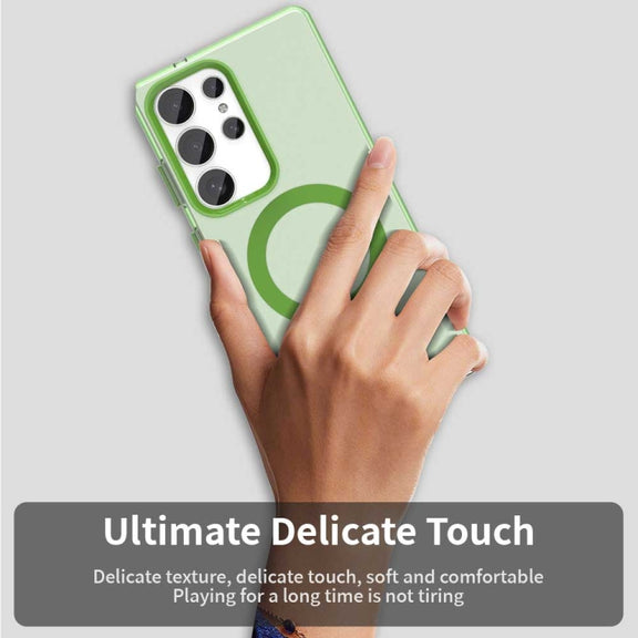 For Samsung Galaxy S25 Ultra 5G Candy Magsafe PC Hybrid TPU Phone Case(Green)