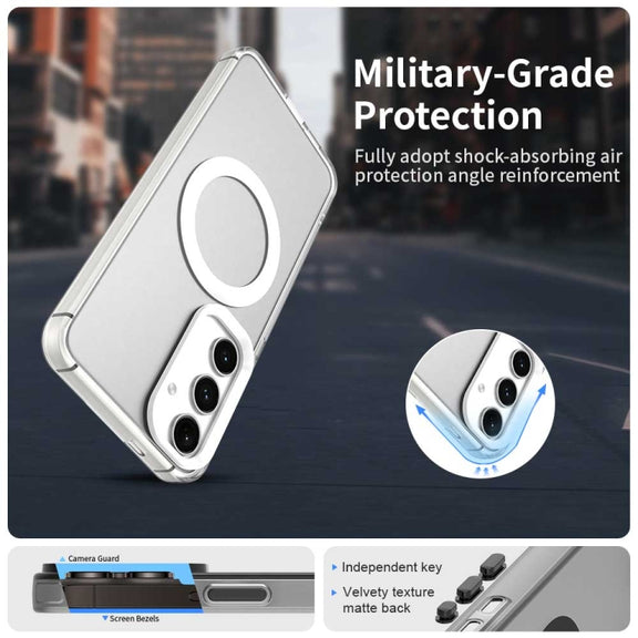 For Samsung Galaxy S25 5G Candy Magsafe PC Hybrid TPU Phone Case(White)