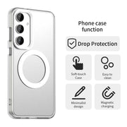 For Samsung Galaxy S25 5G Candy Magsafe PC Hybrid TPU Phone Case(White)