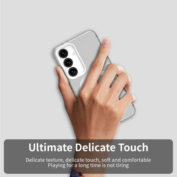 For Samsung Galaxy S25 5G Candy Magsafe PC Hybrid TPU Phone Case(White)