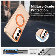 For Samsung Galaxy S25+ 5G Candy Magsafe PC Hybrid TPU Phone Case(Orange)