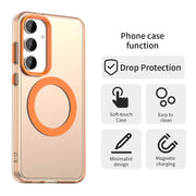For Samsung Galaxy S25+ 5G Candy Magsafe PC Hybrid TPU Phone Case(Orange)