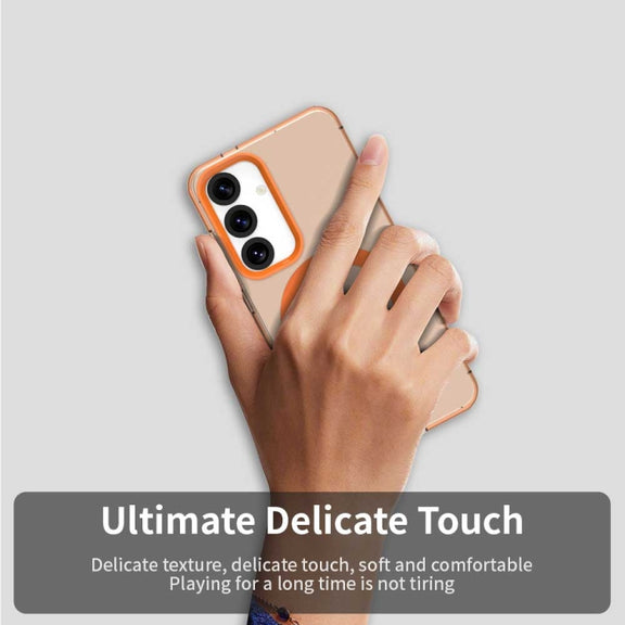 For Samsung Galaxy S25+ 5G Candy Magsafe PC Hybrid TPU Phone Case(Orange)