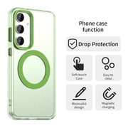 For Samsung Galaxy S25+ 5G Candy Magsafe PC Hybrid TPU Phone Case(Green)