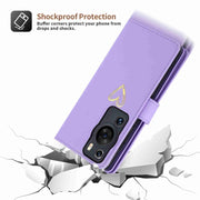 For Huawei P60 Pro POLA Love Multi-Card Slots Zipper Wallet Leather Phone Case(Purple)