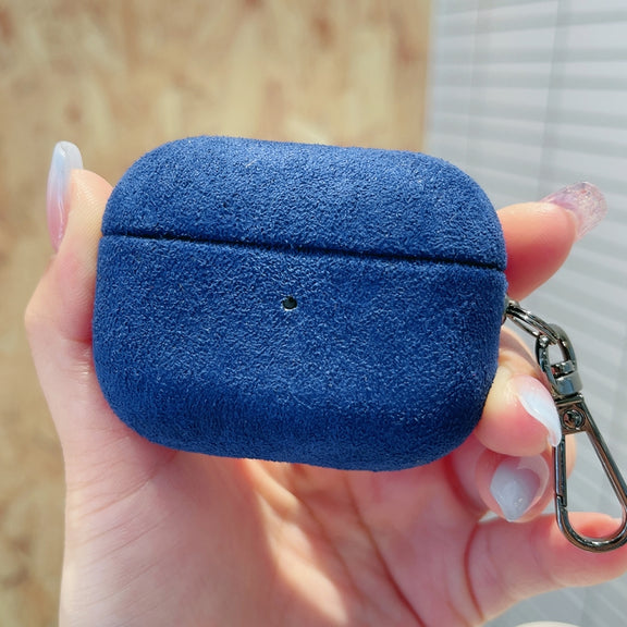 For AirPods Pro 2 Turn Fur Bluetooth Earphone PC Protective Case(Blue)