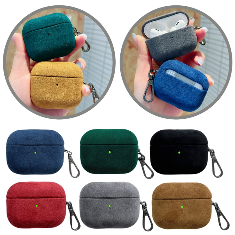 For AirPods Pro Turn Fur Bluetooth Earphone PC Protective Case(Red)