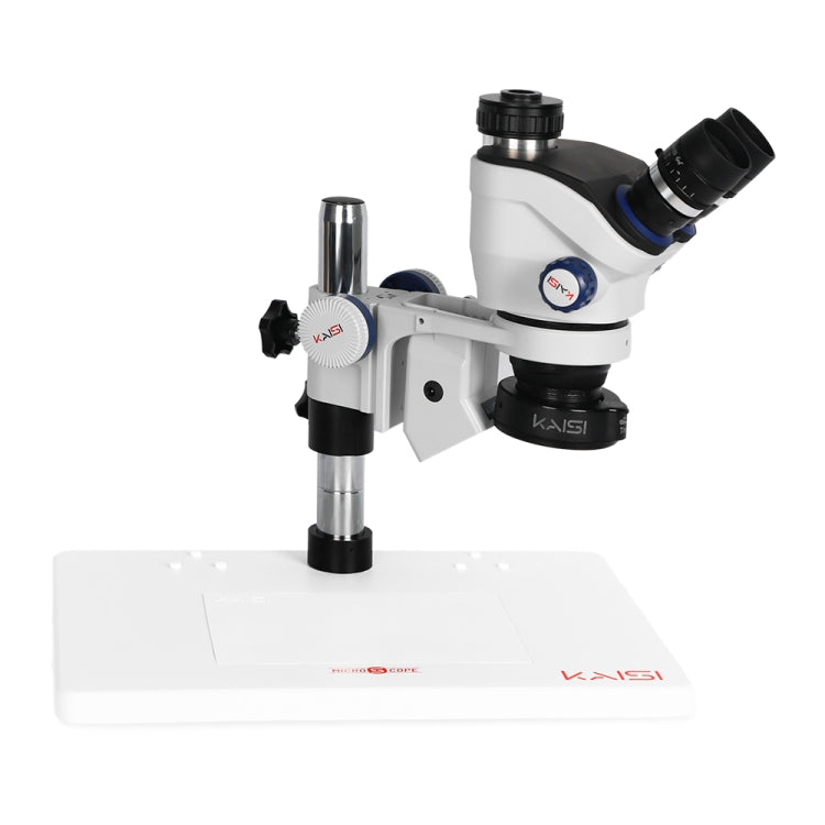 Kaisi TX-350E Ver1.3 7X-50X Zoom Trinocular Stereo Microscope with Big Base & 4K Camera - free shipping - PMc TechLife - Order now!