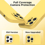 For iPhone 13 Pro Max Silicone Suction Cup MagSafe Phone Case with Screen Film(Yellow)