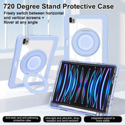 For iPad Pro 11 2022 / Air 10.9 2022 Crystal Armor PC Hybrid TPU Tablet Case with Pen Slot(Blue)