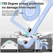 For iPad Pro 11 2022 / Air 10.9 2022 Crystal Armor PC Hybrid TPU Tablet Case with Pen Slot(Blue)