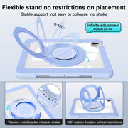 For iPad Pro 11 2022 / Air 10.9 2022 Crystal Armor PC Hybrid TPU Tablet Case with Pen Slot(Blue)