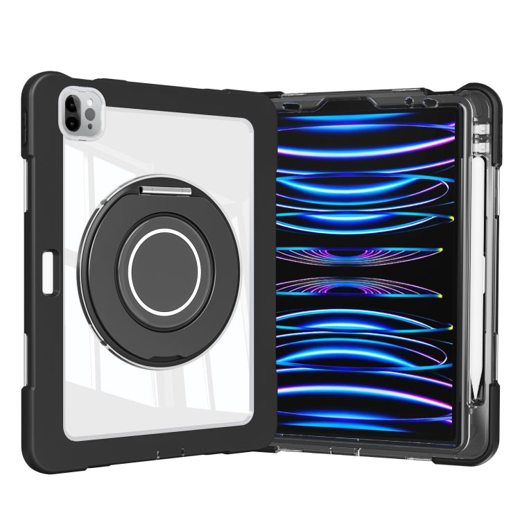 For iPad Pro 11 2022 / Air 10.9 2022 Crystal Armor PC Hybrid TPU Tablet Case with Pen Slot(Black) - free shipping - PMC Jewellery - Order now!
