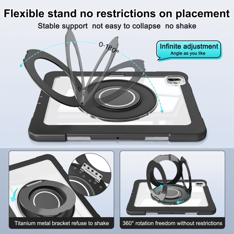 For iPad Pro 11 2022 / Air 10.9 2022 Crystal Armor PC Hybrid TPU Tablet Case with Pen Slot(Black) - free shipping - PMC Jewellery - Order now!