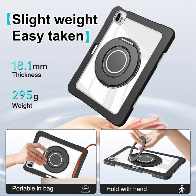 For iPad Pro 11 2022 / Air 10.9 2022 Crystal Armor PC Hybrid TPU Tablet Case with Pen Slot(Black) - free shipping - PMC Jewellery - Order now!