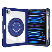 For iPad Pro 11 2022 / 2021 / 2020 Crystal Armor PC Hybrid TPU Tablet Case(Dark Blue)