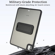 For iPad 2025 / 2022 Skin Feel Holder PC Hybrid TPU Tablet Case(Black)