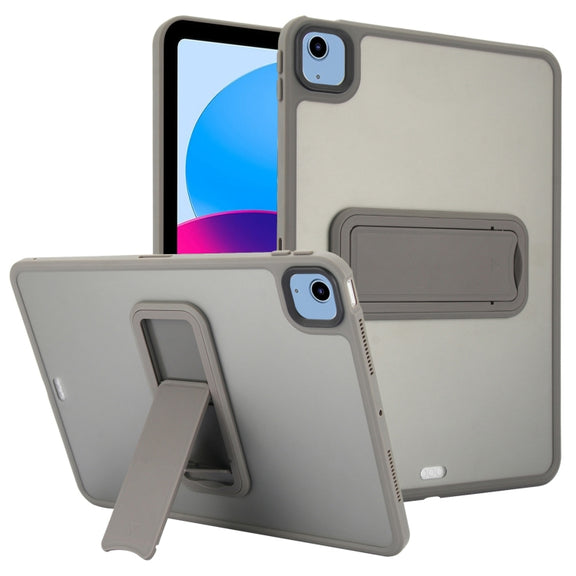 For iPad 2025 / 2022 Skin Feel Holder PC Hybrid TPU Tablet Case(Grey)