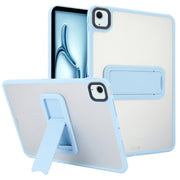 For iPad Air 11 2025 / 2024 Skin Feel Holder PC Hybrid TPU Tablet Case(Light Blue)