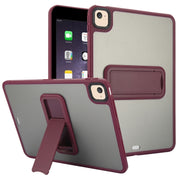 For iPad Air 2 9.7 Skin Feel Holder PC Hybrid TPU Tablet Case(Wine Red)