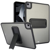 For iPad Air 5 / 4 10.9 inch Skin Feel Holder PC Hybrid TPU Tablet Case(Black)