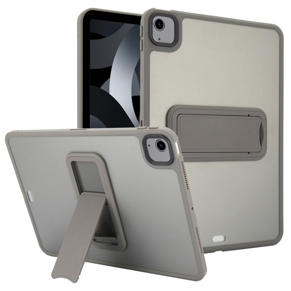 For iPad Air 5 / 4 10.9 inch Skin Feel Holder PC Hybrid TPU Tablet Case(Grey)