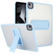 For iPad Air 5 / 4 10.9 inch Skin Feel Holder PC Hybrid TPU Tablet Case(Light Blue)