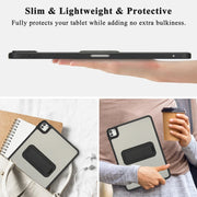 For iPad mini 5 / 4 7.9 inch Skin Feel Holder PC Hybrid TPU Tablet Case(Black)