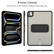 For iPad mini 5 / 4 7.9 inch Skin Feel Holder PC Hybrid TPU Tablet Case(Black)
