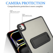 For iPad mini 5 / 4 7.9 inch Skin Feel Holder PC Hybrid TPU Tablet Case(Black)