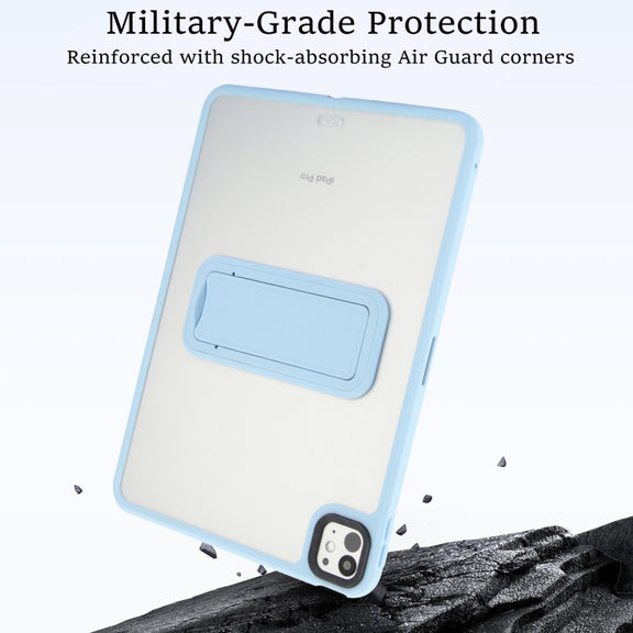 For iPad Pro 11 2018 Skin Feel Holder PC Hybrid TPU Tablet Case(Light Blue)