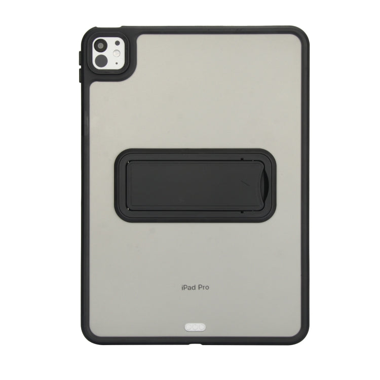 For iPad Pro 11 2022 / 2021 / 2020 Skin Feel Holder PC Hybrid TPU Tablet Case(Black)
