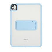 For iPad Pro 11 2024 Skin Feel Holder PC Hybrid TPU Tablet Case(Light Blue)