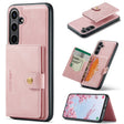 For Samsung Galaxy S24 FE 5G JEEHOOD J01 Retro Magnetic Detachable Wallet Phone Case(Pink) - Galaxy S24 FE 5G Cases by JEEHOOD | Online Shopping South Africa | PMC Jewellery | Buy Now Pay Later Mobicred