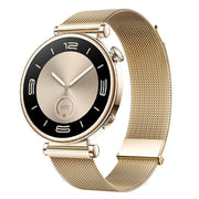 For Huawei Watch GT5 41mm Daul-section Magnetic Milan Steel Mesh Watch Band(Rose Gold)