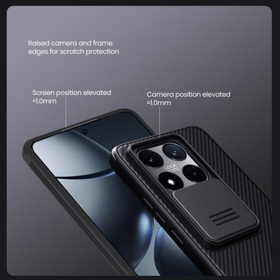 For Xiaomi 14T Pro NILLKIN CamShield Pro PC Phone Case(Black)