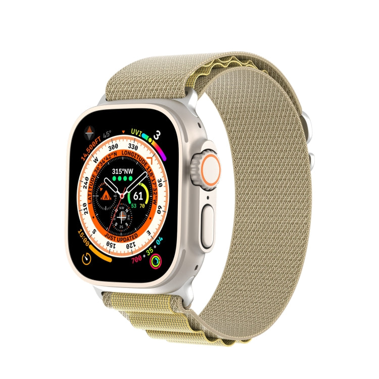 For Apple Watch 46mm / 49mm / 45mm / 44mm DUX DUCIS GS Series Nylon Loop Watch Band(Tan) - Watch Bands by DUX DUCIS | Online Shopping South Africa | PMC TechLife | Buy Now Pay Later Mobicred