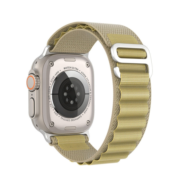 For Apple Watch 46mm / 49mm / 45mm / 44mm DUX DUCIS GS Series Nylon Loop Watch Band(Tan) - Watch Bands by DUX DUCIS | Online Shopping South Africa | PMC TechLife | Buy Now Pay Later Mobicred